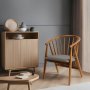 Fauteuil Doris - Chêne/gris