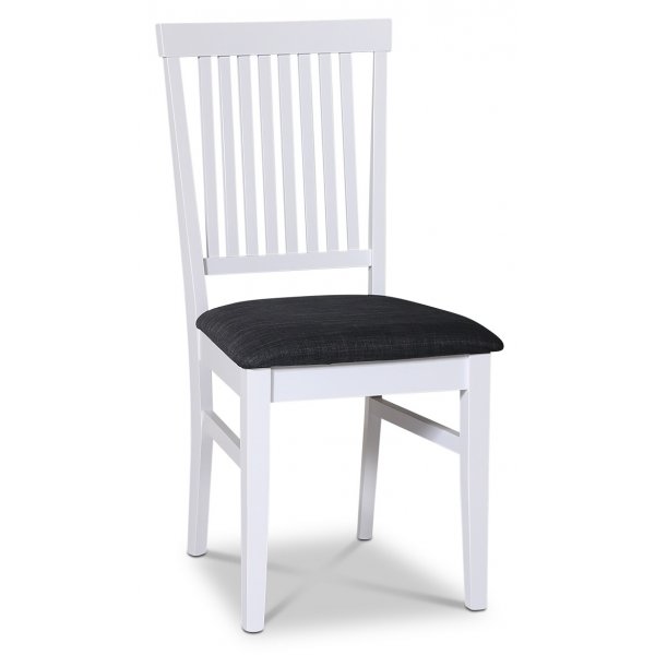 groupe alimentaire Skagen; table à manger classique 140x90 cm - Chêne huilé blanc / marron avec 4 chaises Fårö (Ribs à l\\\'arr